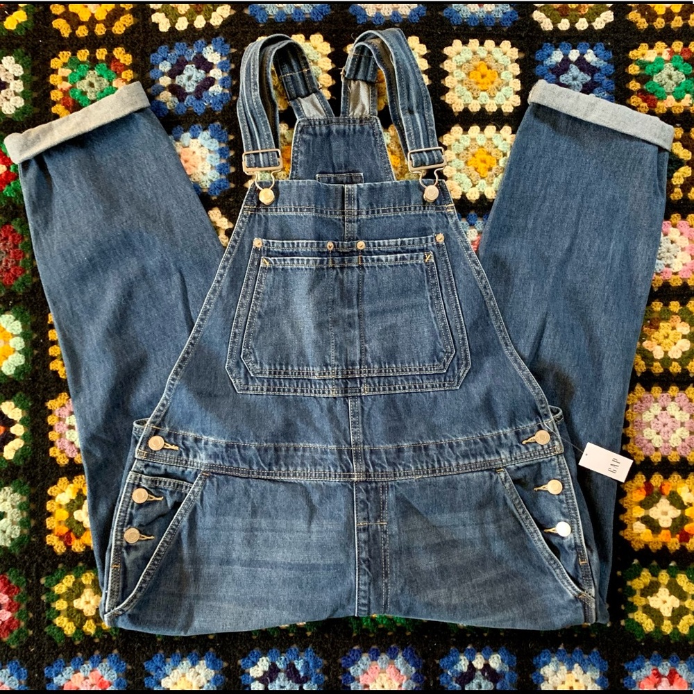 Gap Blue Jean Overalls Sz Large